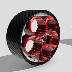 20inch 5 Speed Convex Wheels with Centrelock 2x Offsets 3D print model