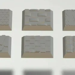 25mm Square Base Set 6 Pack