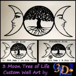 3 Moon + Tree of Life Wall Art