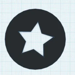 3D coaster with star symbol