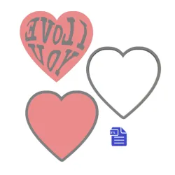 3pc I Love You Bath Bomb Mold