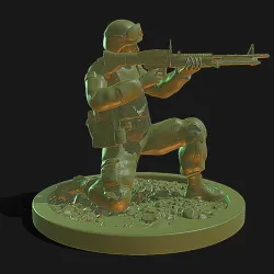 75th Ranger Crouching Aiming - US Army