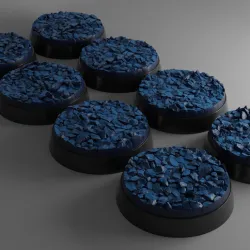 8x 25mm base with rocky ground v2 (+toppers)