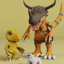 Agumon and Greymon