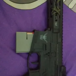 Airsoft AR15 real-cap magazine with shotgun shell