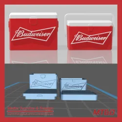 Another 2 models Budweiser Ice Box Vintage Cooler for Scale Autos and Dioramas Model 2