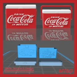 Another 2 models Coca Cola Ice Box Vintage Cooler for Scale Autos and Dioramas