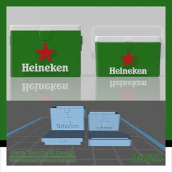 Another 2 models Heineken Ice Box Vintage Cooler for Scale Autos and Dioramas