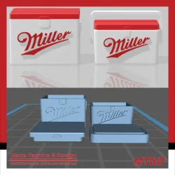 Another 2 models Miller Ice Box Vintage Cooler for Scale Autos and Dioramas