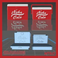 Another 2 models Nuka Cola Ice Box Vintage Cooler for Scale Autos and Dioramas