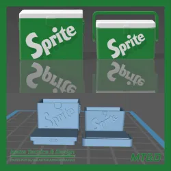 Another 2 models Sprite Ice Box Vintage Cooler for Scale Autos and Dioramas