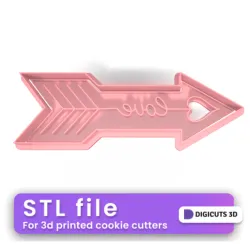 Arrow love -  SAN VALENTINES DAY COOKIE CUTTER STL