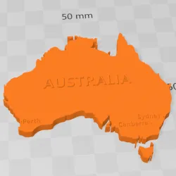 Australia map 3d
