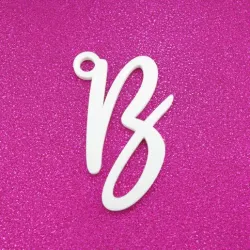 B - Cursive Gift Tag Ornament
