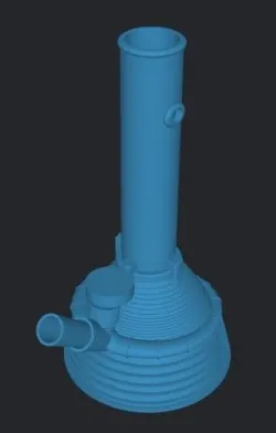 BONG APOLLO BIG WEED 135X158X268MM EASY PRINT ...2 PARTS, DETACHABLE