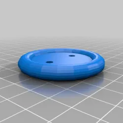 Button Radius - 2 Holes