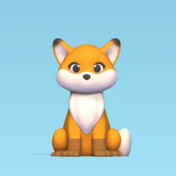 Cartoon Sitting Fox