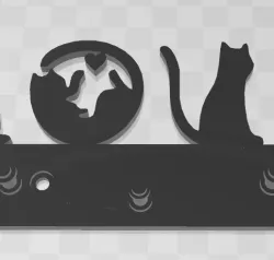 Cat Love key holder