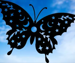Celestrial Butterfliy Wall Decor Cake Topper Gift