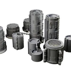 Chemical Factory Vats Walkways And Storage Tank Sci Fi Terrain
