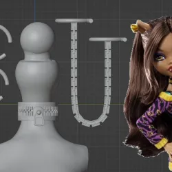 Clawdeen Wolf School's Out Choker and Earrings Replacements