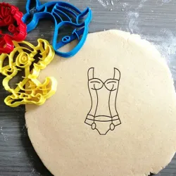 Corsage Cookie Cutter + outline