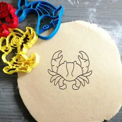 Crab Cookie Cutter + outline