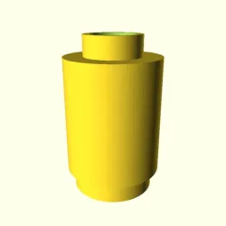 Customizable round lego brick (single)