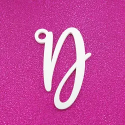 D - Cursive Gift Tag Ornament