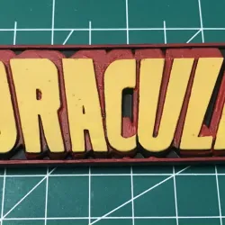 DRACULA Name Plate Nameplate for Magnets, Model Kits, and Busts