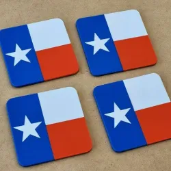 Drink Coasters - Texas Flag