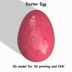 Egg with flowers Stl File