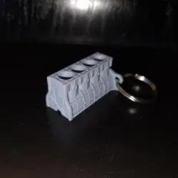 Engine Block Inline 4 Keychain
