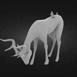 Figure fantasy <<Deer carrying the forest>>