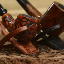 FOLDING pipe holder - pipero - portapipa - pipestand - pipe holder- tabaco