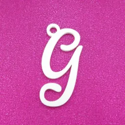 G - Cursive Gift Tag Ornament