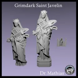 Grim and Dark Saint Javelin Statue