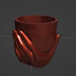 Hand gripping cup