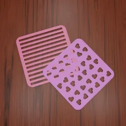 HEARTS AND STRIPES STENCIL #1 - DOUBLE STENCIL