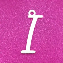I - Cursive Gift Tag Ornament
