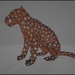 Jaguar sitting voronoi
