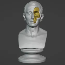 Julius Caesar skull bust