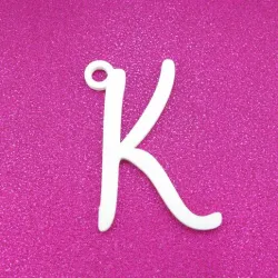 K - Cursive Gift Tag Ornament