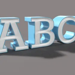 LedBox Font - Alphabet Collection - Letters and number boxes - NO. 1