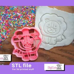 Lion STL File - Animals of the Jungle Cookie Cutter
