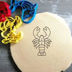Lobster Cookie Cutter + outline