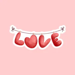 Love Banner Cookie Cutter | Valentines Day | STL File