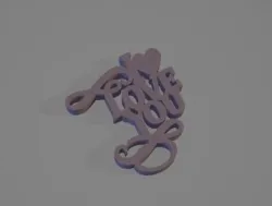 Make a declaration of love with this easy 3D printed I Love You keychain for Valentine's Day!