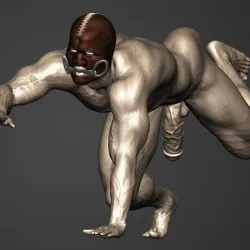 Man Running on All Four Limbs