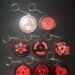 mangekyou sharingan keychain rotary (rotating)